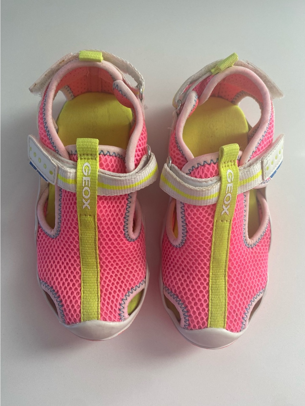 Geox Pink and Yellow Mesh Kids' Water Sandal